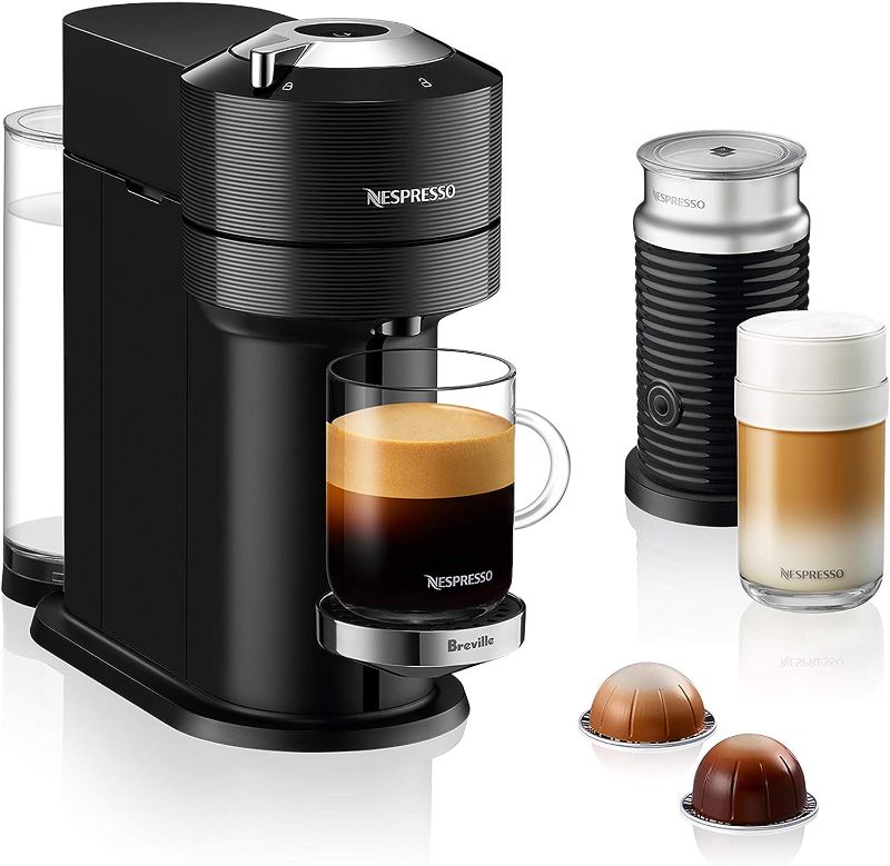 Photo 1 of Nespresso Vertuo Next Premium Coffee and Espresso Machine by Breville with Milk Frother, Black, Small
