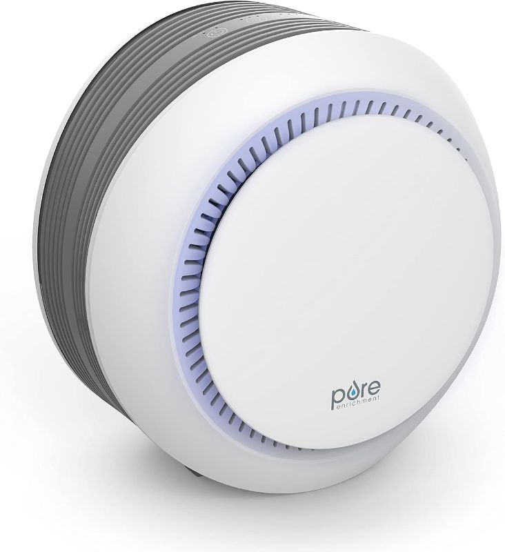 Photo 1 of Pure Enrichment® PureZone™ Halo Medium Room Air Purifier, 2 Stage Filtration, Purifies Air of Smoke, Pollen, Dust, and Pet Hair - Easily Fits on Tables, Desks, and Nightstands (White)
