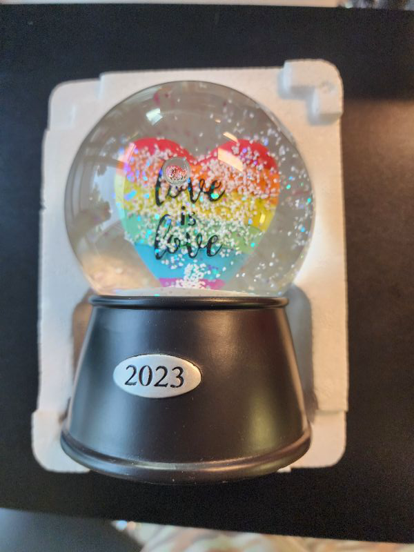 Photo 2 of 2023 Target Love is Love Musical Snowglobe Water Globe
