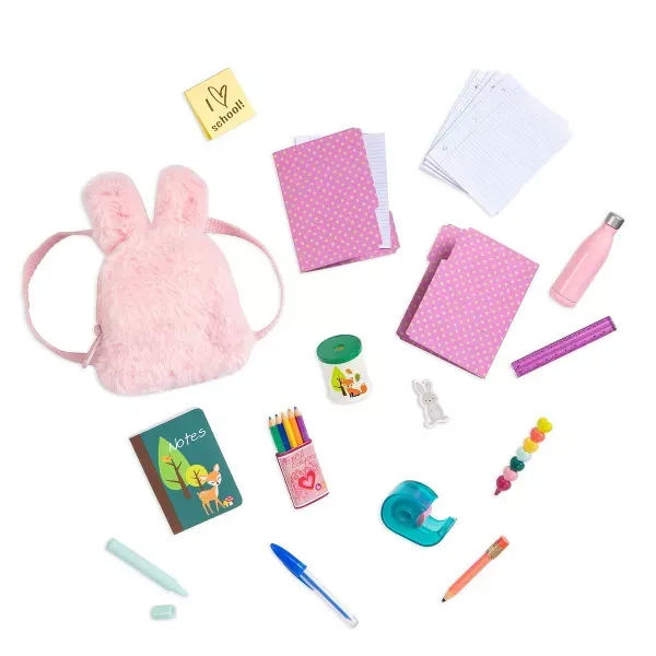 Photo 1 of Our Generation School Supplies Set & Backpack for 18" Dolls - Bright & Learning
