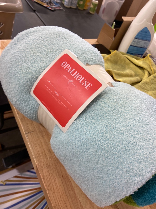 Photo 1 of Plush Throw Blanket with Faux Fur 
