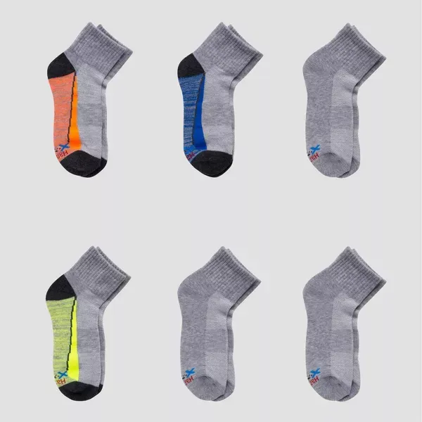 Photo 1 of Hanes Premium Boys' 6pk Ankle Socks - Colors May Vary
