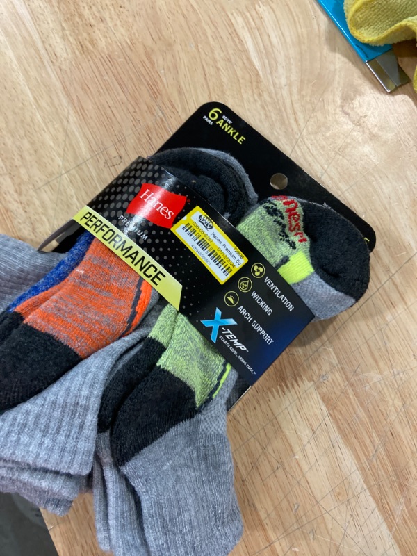 Photo 2 of Hanes Premium Boys' 6pk Ankle Socks - Colors May Vary
