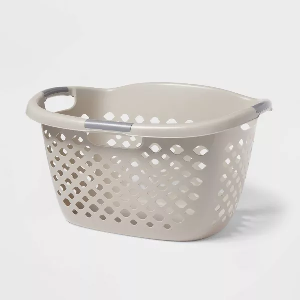 Photo 1 of 1.8bu Hip Hugger Laundry Basket Gray - Brightroom™
