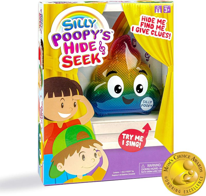 Photo 1 of WHAT DO YOU MEME? Silly Poopy's Hide & Seek - The Talking, Singing Rainbow Poop Toy - Interactive Toys for 3 Year Olds
