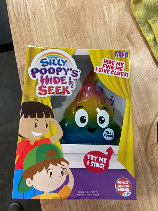 Photo 2 of WHAT DO YOU MEME? Silly Poopy's Hide & Seek - The Talking, Singing Rainbow Poop Toy - Interactive Toys for 3 Year Olds
