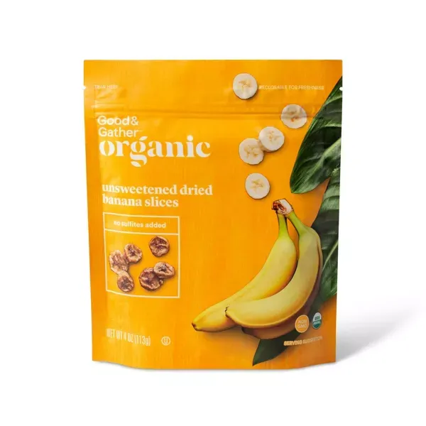 Photo 1 of Organic Dried Unsweetened Banana Slices - 4oz - Good & Gather™
