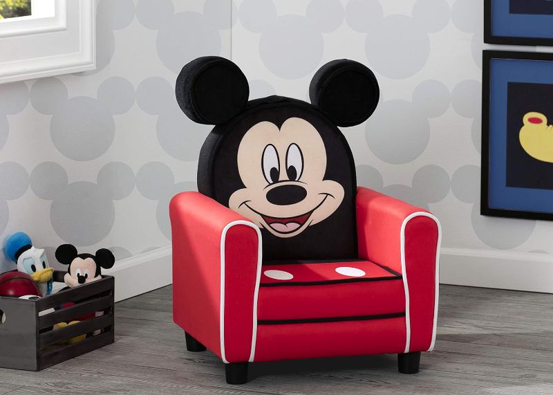 Photo 1 of Delta Children Figural Upholstered Kids Chair, Wood ,Disney Mickey Mouse
