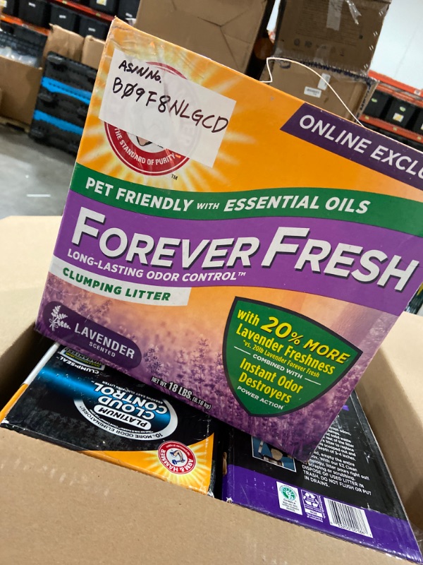 Photo 1 of Arm & Hammer Forever Fresh Clumping Cat Litter Lavender, MultiCat 18lb with 20% More Lavender Freshness, Pet Friendly with Essential Oils
