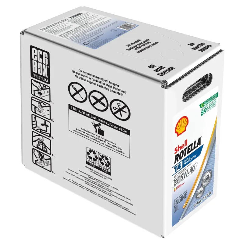 Photo 1 of Shell Rotella T6 Triple Protection 15W-40 Diesel Motor Oil, 3 Gallon
