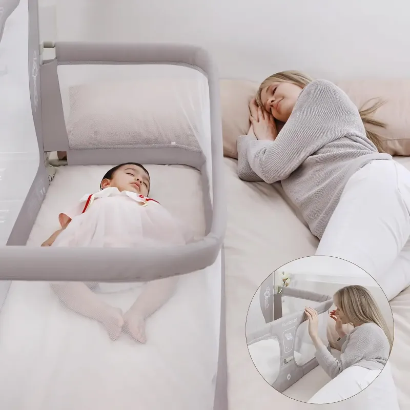 Photo 1 of Leeoeevee Crib Baby Bed Newborn Multifunction Small Portable Mobile Bed Middle Bed Guard Rail
