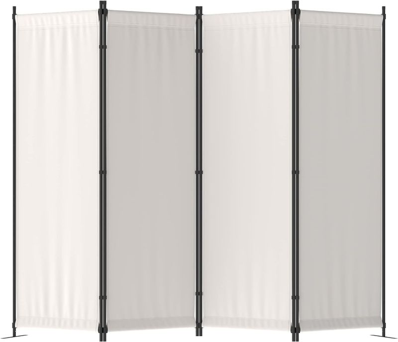 Photo 1 of Morngardo Room Divider Folding Privacy Screens 4 Panel Partitions 88" Dividers Portable Separating for Home Office Bedroom Dorm Decor (White)
