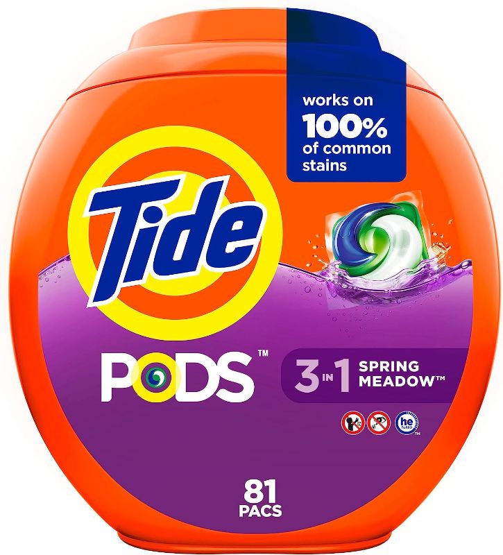 Photo 1 of Tide PODS Laundry Detergent Soap Pods, Spring Meadow, 81 count
