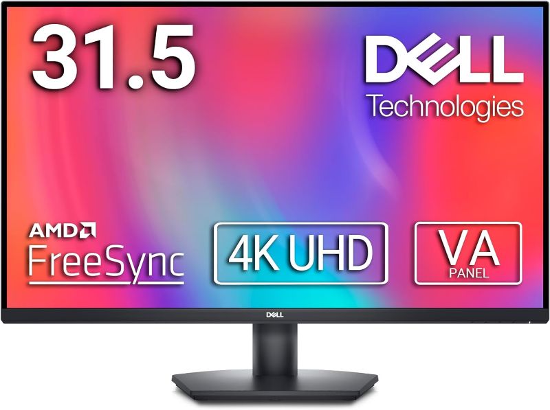 Photo 1 of Dell 32 Inch 4K Monitor, UHD (3840 x 2160), 60Hz, Dual HDMI 2.0, DisplayPort 1.2, 4ms Gray-to-Gray in Extreme Mode, 1.07 Billion Colors, SE3223Q - Black
