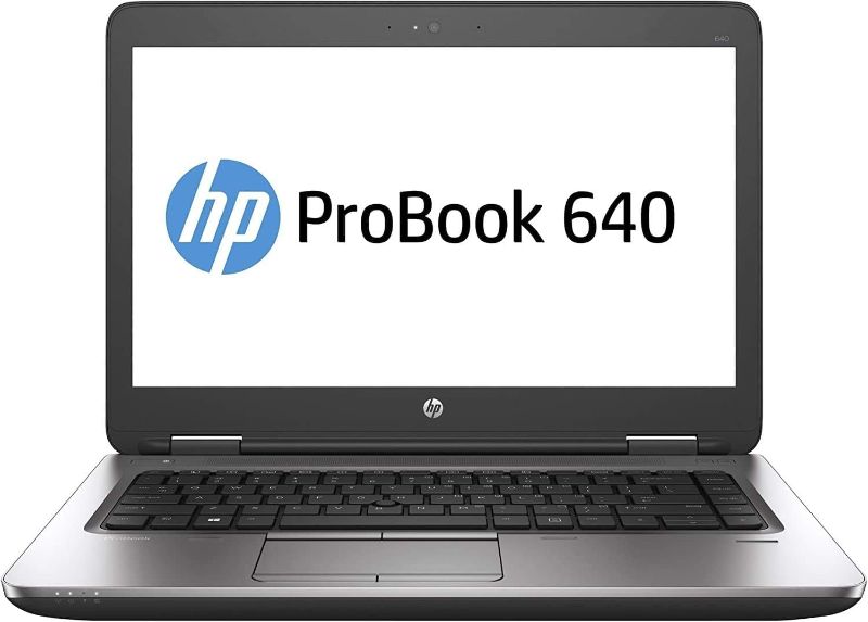 Photo 1 of HP ProBook 640 G2 Laptop, 14 HD Display, Intel Core i5-6300U Upto 3.0GHz, 16GB RAM, 256GB NVMe SSD, DisplayPort, Wi-Fi, Bluetooth, Windows 10 Pro (Renewed)
