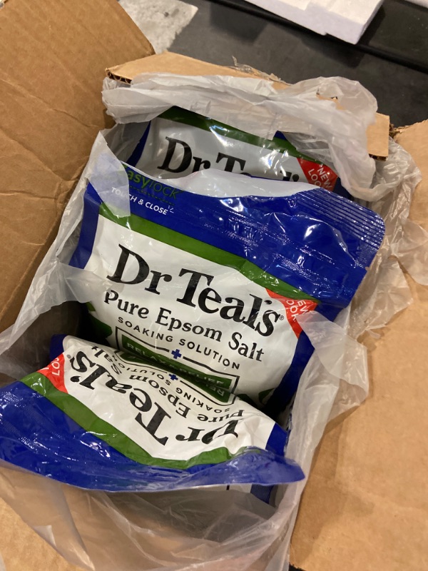 Photo 2 of Dr. Teal's Pure Epsom Salt Soaking Solution Gift Set (3 Pack, 3lbs ea.) - Soothe & Sleep Lavender, Relax & Relief Eucalyptus with Spearmint, Wellness Therapy with Rosemary & Mint - Relaxes The Body

