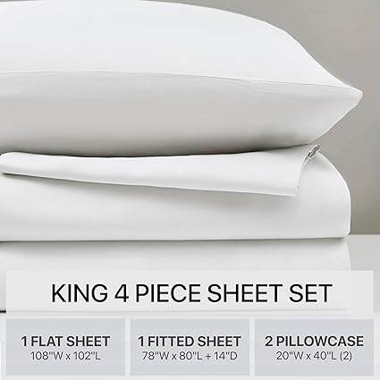 Photo 1 of King Beautyrest Tencel Polyester Blend Sheet Set 4pc