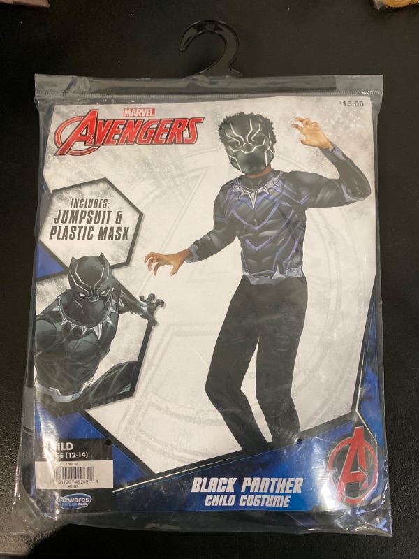 Photo 1 of LG 12-14 Marvel Avengers Black Panther Halloween Costume  