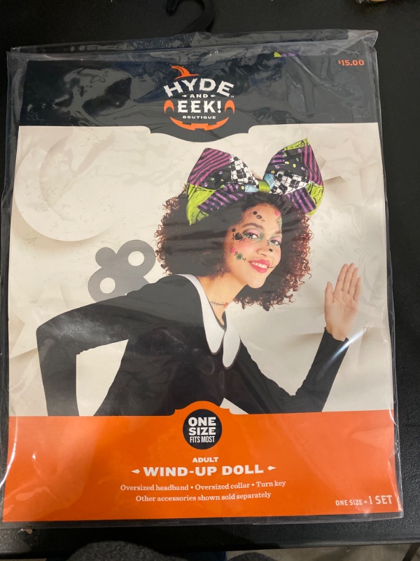 Photo 1 of One Size Adult Wind Up Doll Hyde and Eek Halloween Costume 