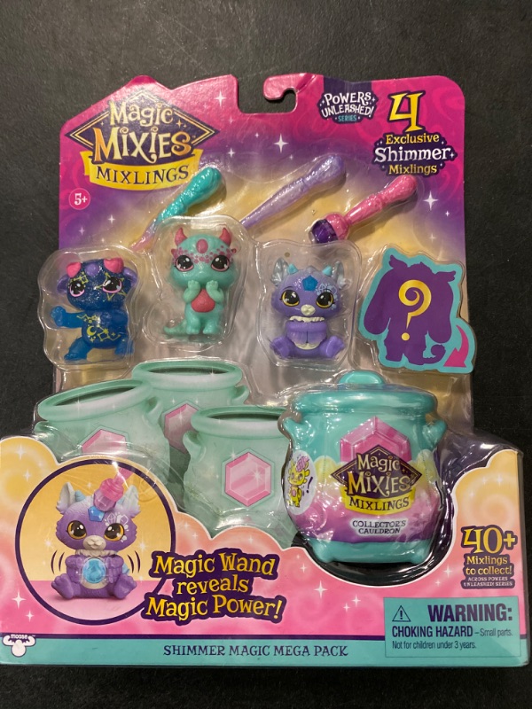 Photo 2 of Magic Mixies Mixlings Shimmer Magic Mega 4 Pack, Magic Wand Reveals Magic Power, Powers Unleashed Series, for Kids Aged 5 and Up, Multicolor (14692) New Version