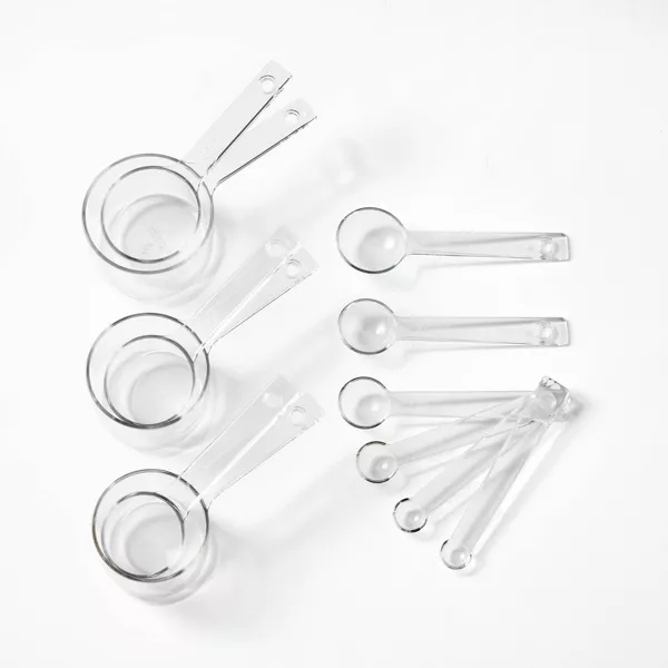 Photo 1 of 12pc Tritan Plastic Measuring Cups and Spoons Set Clear - Figmint™
