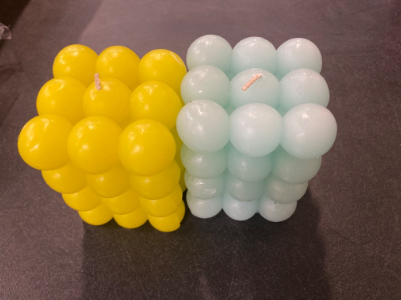 Photo 1 of 2pk Opalhouse Yellow and Sky Blue Candles
