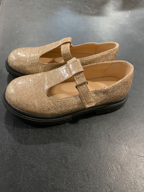 Photo 2 of Size 12 Toddler Girls' Londyn Lug Sole Mary Jane Shoes - Cat & Jack™ Gold
