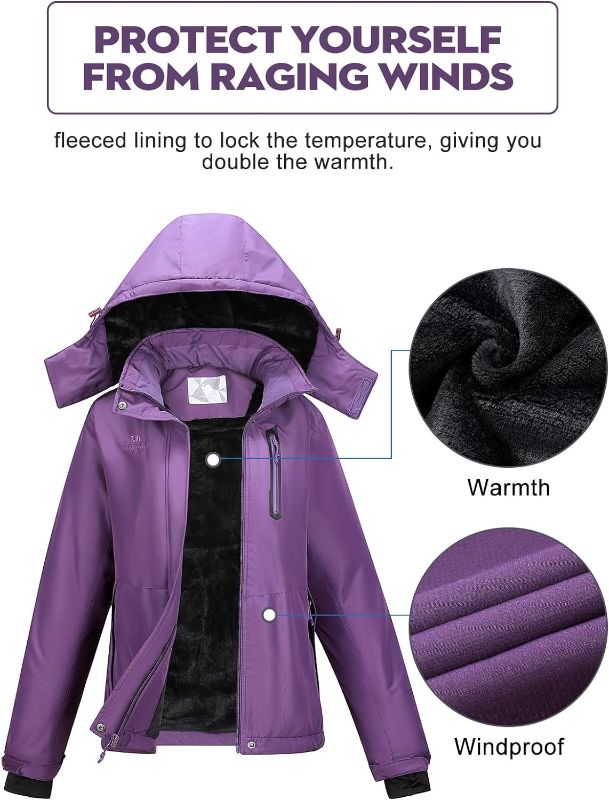 Photo 1 of M/L CAMEL CROWN Women's Ski Jacket Waterproof Warm Winter Snow Coat Hooded Mountain Outdoor Windbreaker Windproof Jacket
