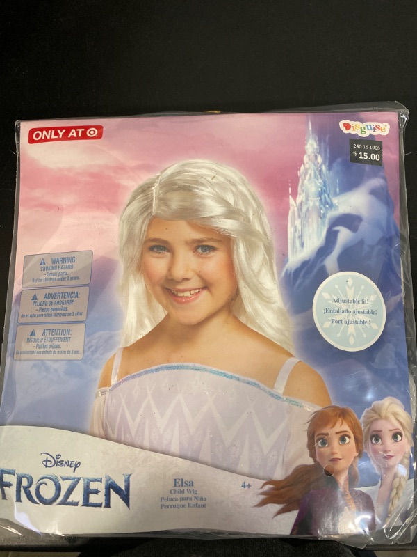 Photo 1 of Disney Princess Girls Frozen Elsa Wig Halloween Costume Accessory 
