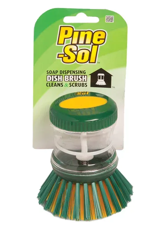Photo 1 of 2 Pack Pine-Sol Soap Dispensing Scrub Brush | Soft Bristles, Safe with Non-Stick Cookware | Kitchen Scrubber for Dishes, Pots and Pans