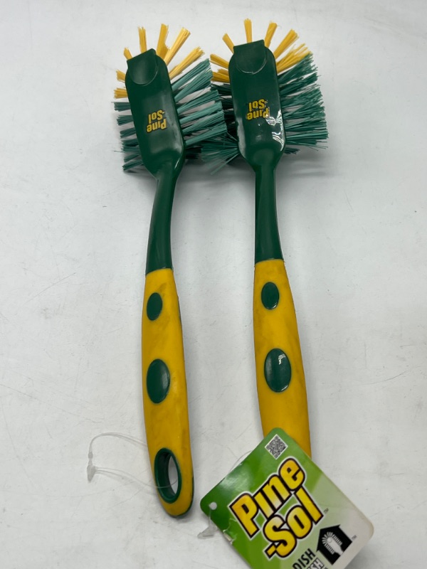 Photo 3 of 2 Pack Pine-Sol Long Handle Dish Brush – Soft Bristle Kitchen Scrubber, Safe with Non-Stick Cookware, Oblong