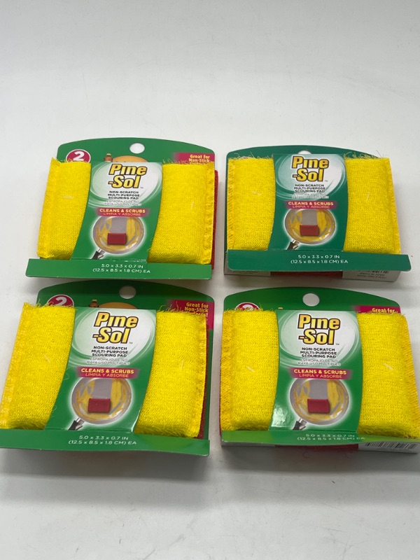 Photo 2 of 8 Pack Pine-Sol Non-Scratch Scouring Pads –  Multi-Purpose Household Cleaning Scrubbers, Safe with Nonstick Cookware