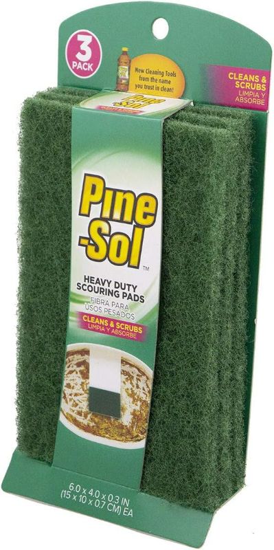 Photo 2 of 12 piece Pine-Sol Heavy Duty Scouring Pads - Household Scrubbing Tool for Cleaning Tough Messes, Grills, and Oven Racks