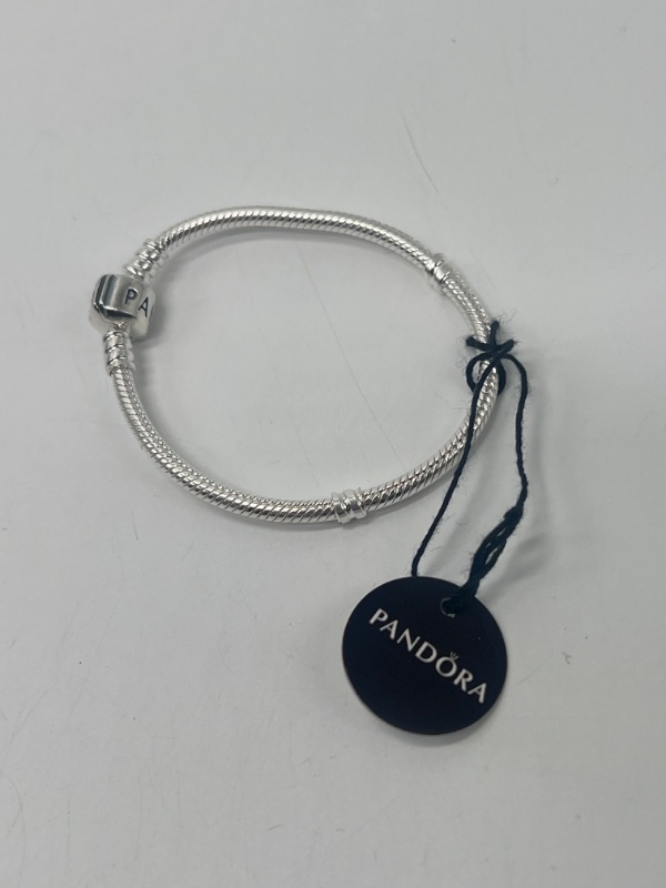Photo 3 of Pandora Jewelry Iconic Moments Snake Chain Charm Sterling Silver Bracelet, 6.3", No Box
