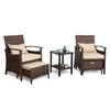 Photo 1 of Rattan 1 Set Wicker Outdoor Bistro Set with Beige Cushions (PHOTO AS REFERENCE)
