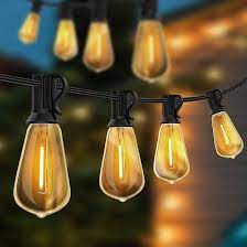 Photo 1 of 100FT LED SOLAR OUTDOOR STRING LIGHTS WITH ST38 BULBS