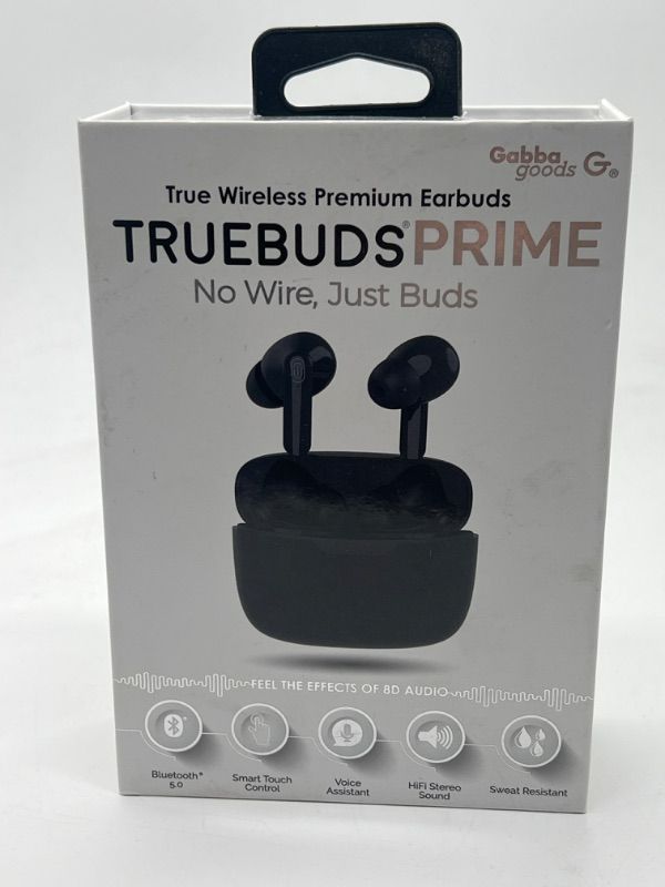 Photo 3 of Gabba Goods Truebuds Prime True Wireless Earbuds with Charging Case and Smart Touch Control, Voice Assistant, HiFi Stereo Sound, Sweat Resistant