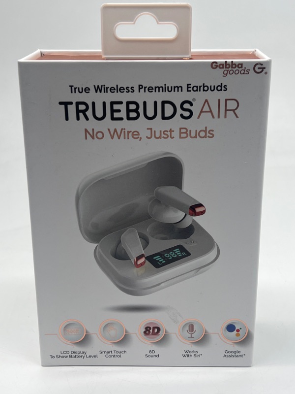 Photo 2 of Premium TrueBuds Air True Wireless Earbuds with Charging Case and LED Battery Life Indicator
