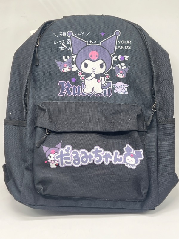 Photo 1 of Kuromi Melody Backpack Black Purple & Pink 