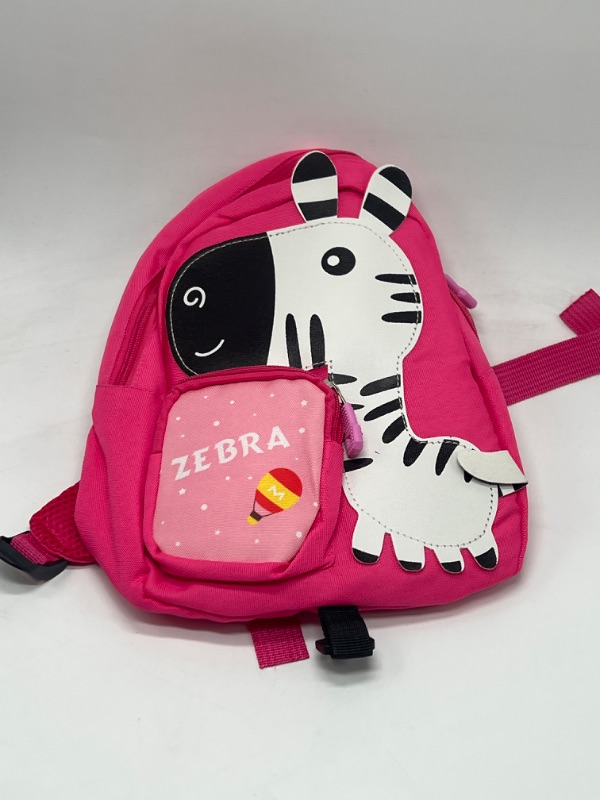 Photo 1 of Kids Zebra Backpack Pink