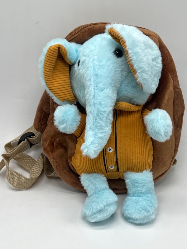 Photo 1 of Blue Elephant Toddler Backpack