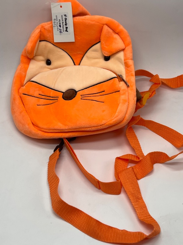 Photo 1 of Orange Fox Backpack For Toddlers With Leash 