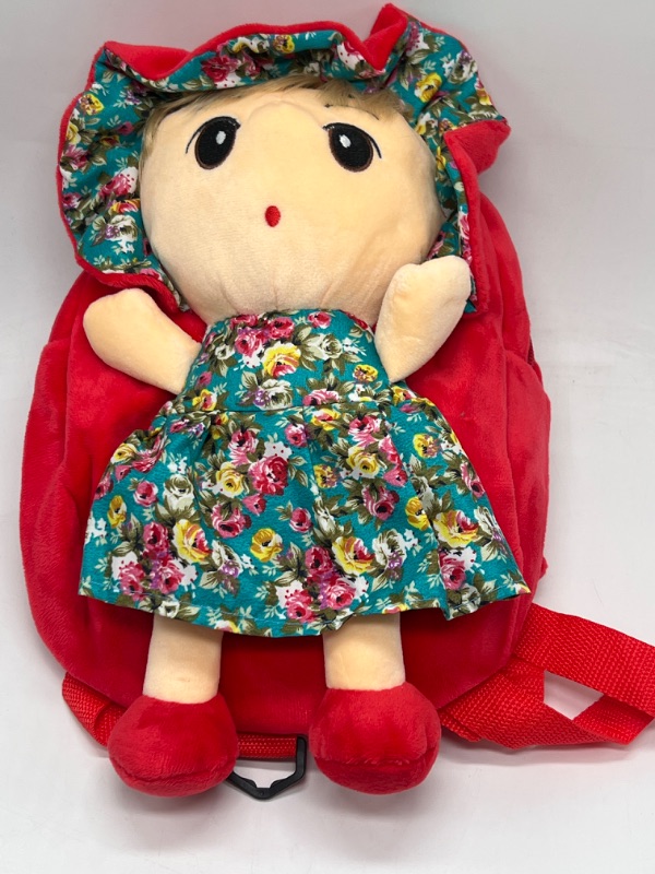 Photo 1 of Red Toddler Backpack With Doll