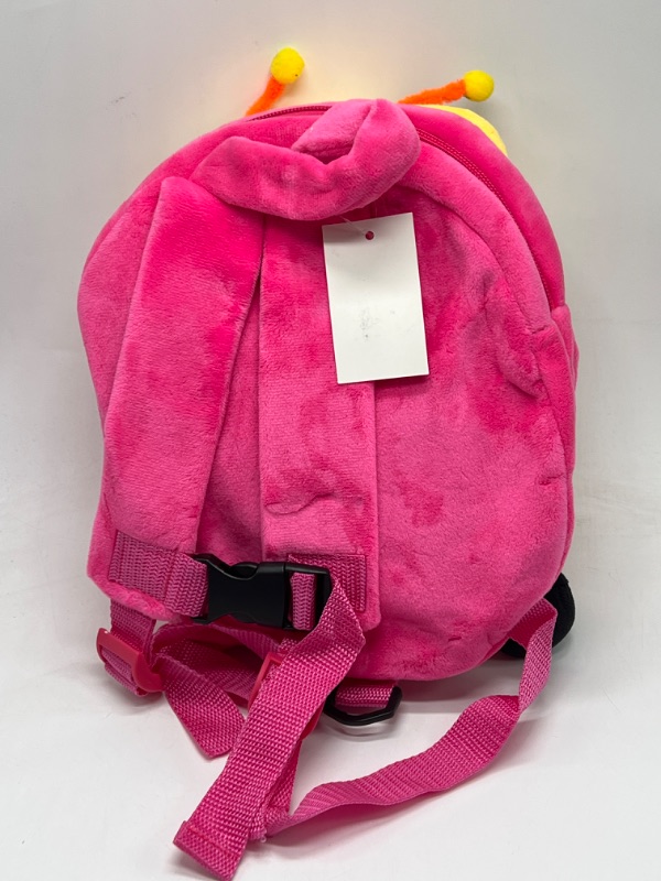 Photo 2 of Happy Bumblebee Pink Toddler Backpack With Leash