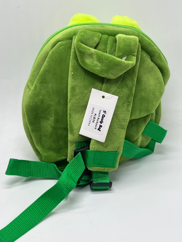 Photo 1 of Happy Frog Green Toddler Backpack With Leash 