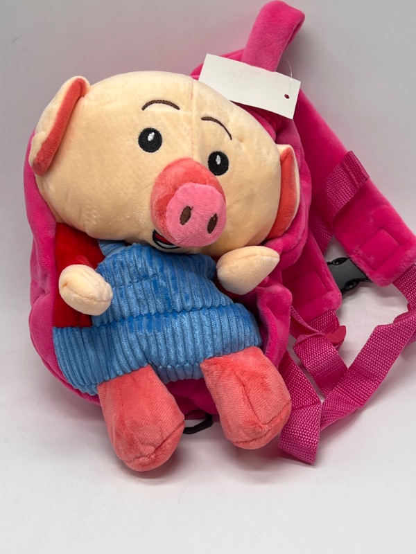 Photo 1 of Pink Piggie Toddler Backpack With Leash