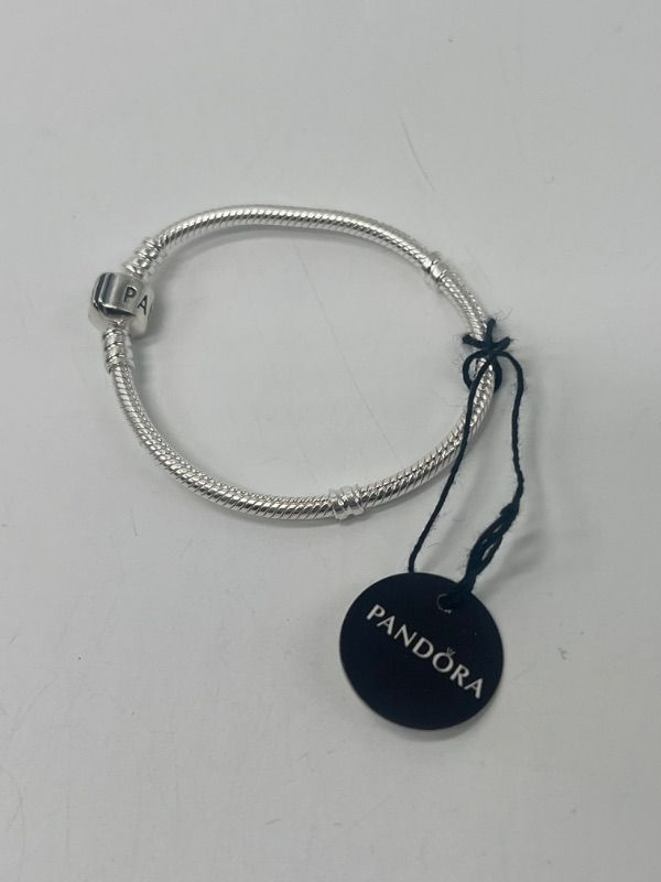 Photo 3 of Pandora Jewelry Iconic Moments Snake Chain Charm Sterling Silver Bracelet, 6.3" 16mm
