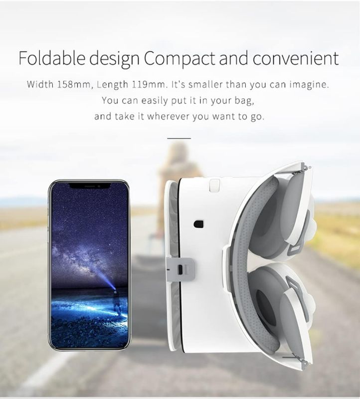 Photo 2 of BOBOVR Z6 Virtual Reality Headset, 110°FOV Foldable Headphone IMAX VR Headset for 4.7-6.2 inch Full Screen Smartphone iOS/Android with Game Controller
