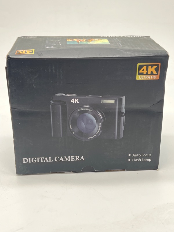 Photo 3 of 4K Digital Camera for Photography, Autofocus 48MP Vlogging Camera for YouTube with 3” 180 Degree Flip Screen, Compact Video Camera with 16X Digital Zoom, 32G SD Card, & Battery Charger
