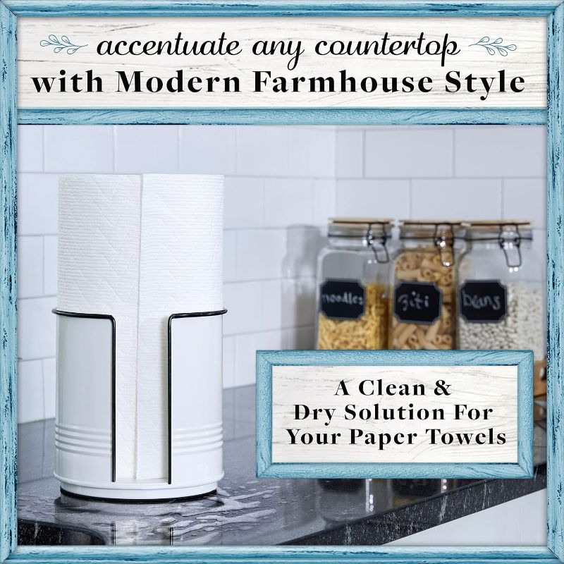 Photo 2 of Home Acre Designs Paper Towel Holder - Farmhouse Countertop Dispenser Non-Slip Base for Kitchen & Bathroom
